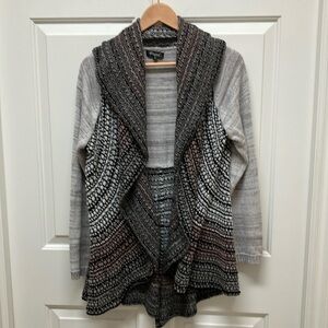 Papa Vancouver shawl collar cardigan sweater, grey, black, size M